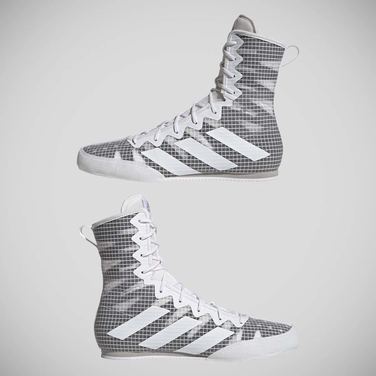 Adidas Box Hog 4 Boxing Boots White/Grey