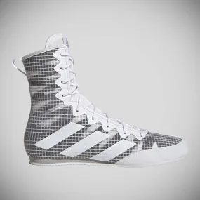 Adidas Box Hog 4 Boxing Boots White/Grey
