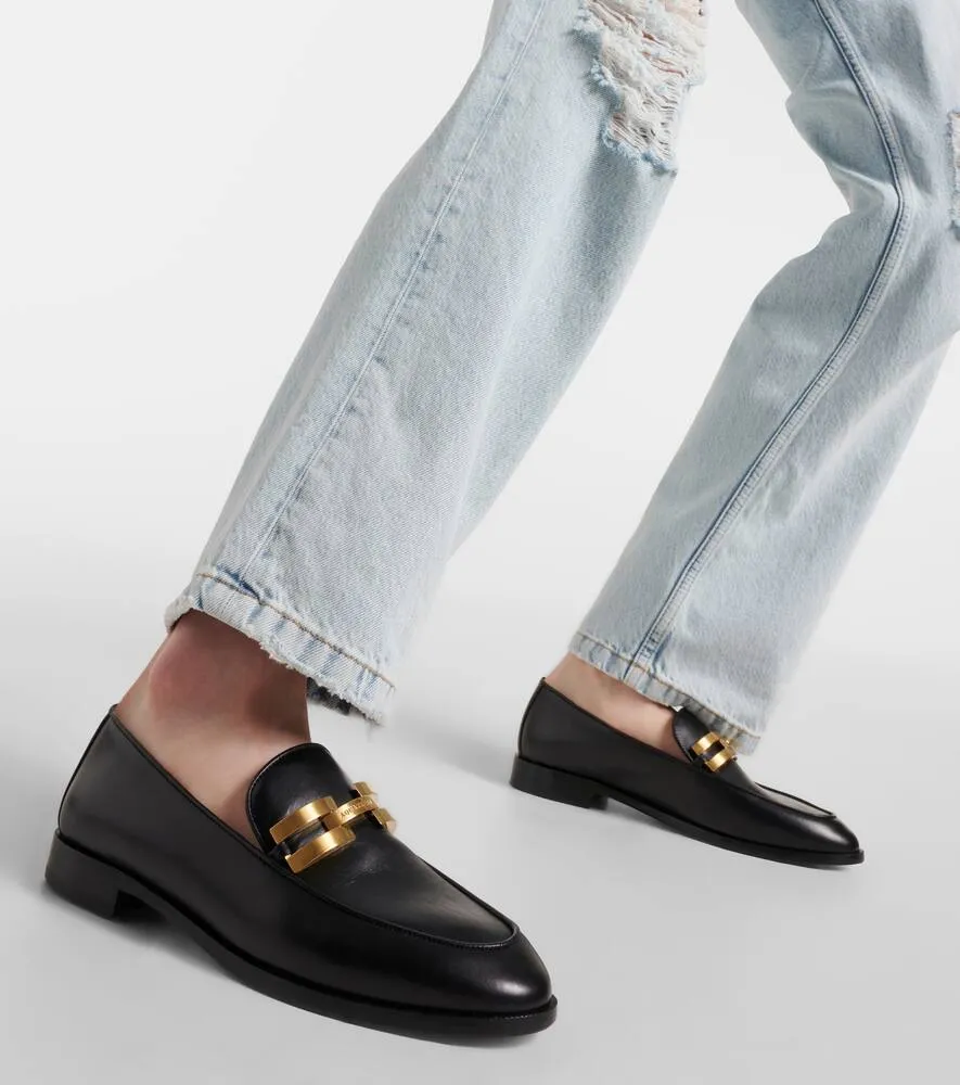 Aquazzura Brandi leather loafers
