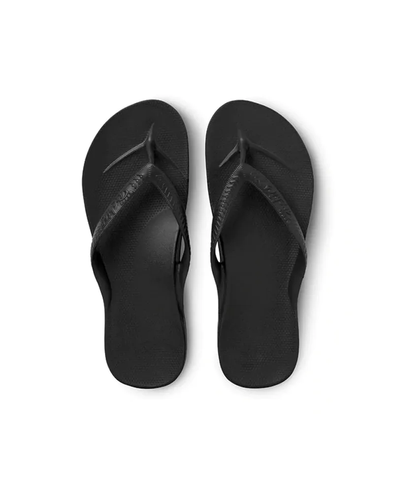 Archies High Arch Black Flip Flops