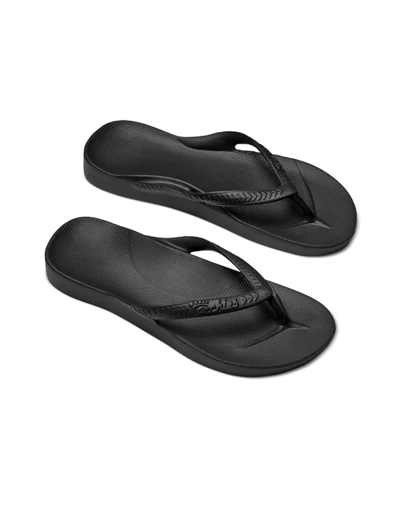 Archies High Arch Black Flip Flops