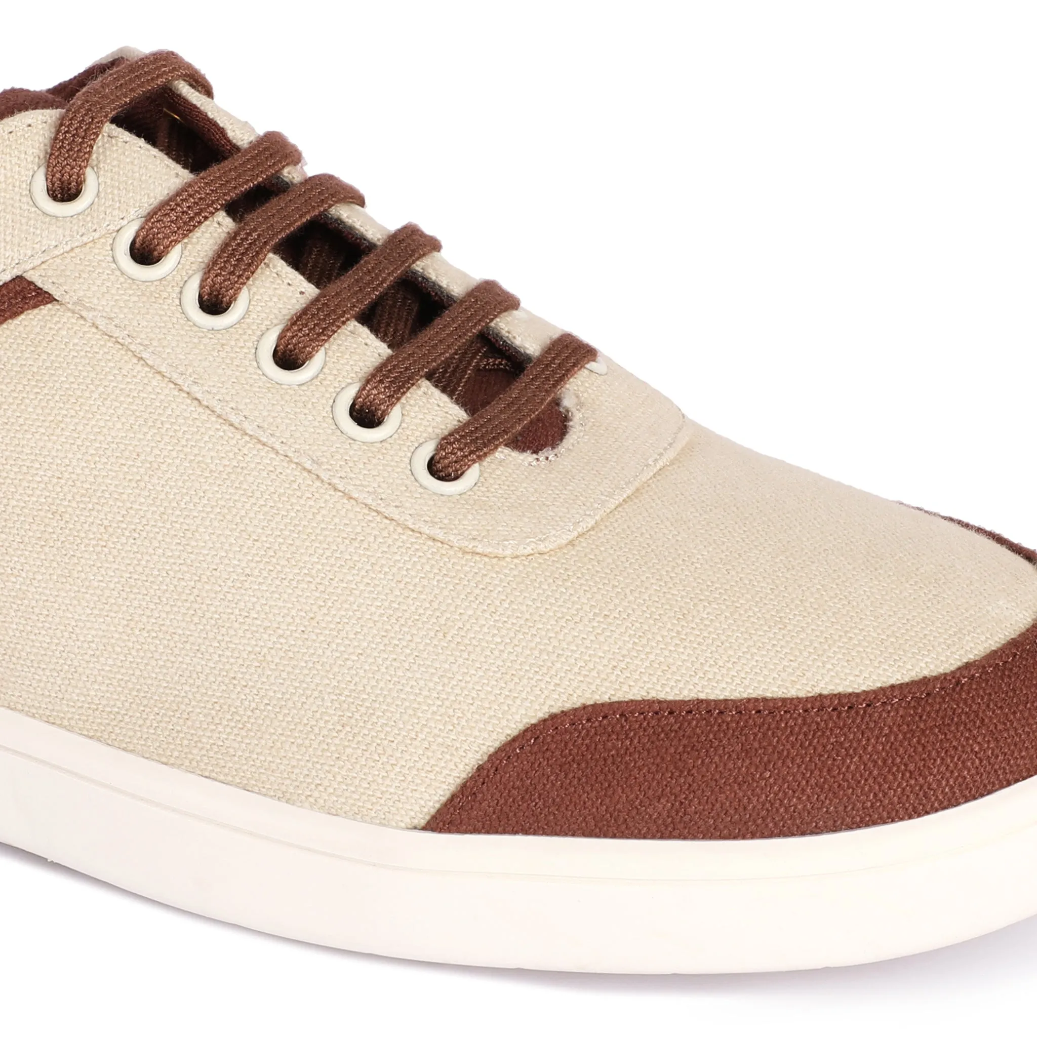 Beige & Brown Unisex Sneakers | Odour Free | Anti Skid | Trendy & Versatile