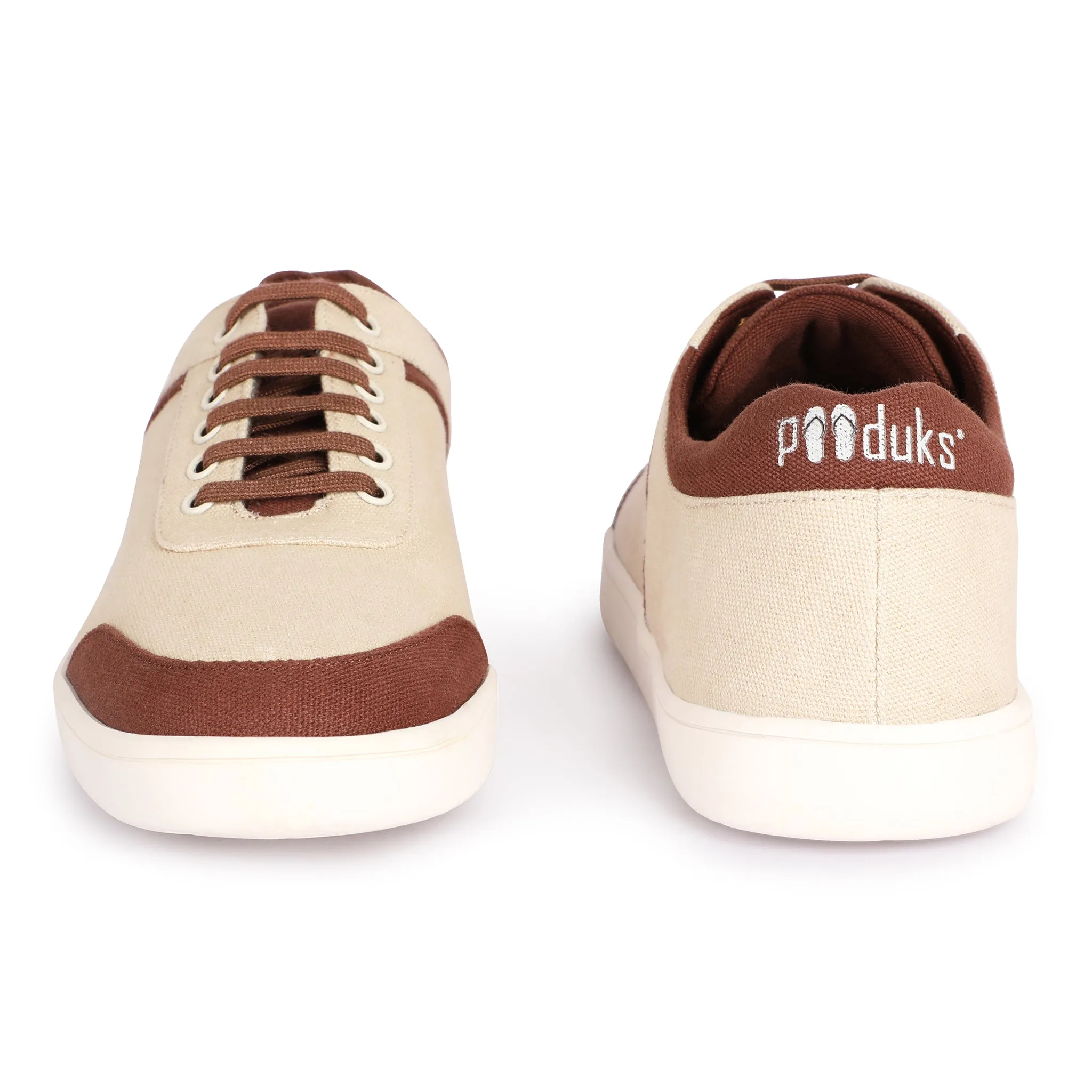 Beige & Brown Unisex Sneakers | Odour Free | Anti Skid | Trendy & Versatile