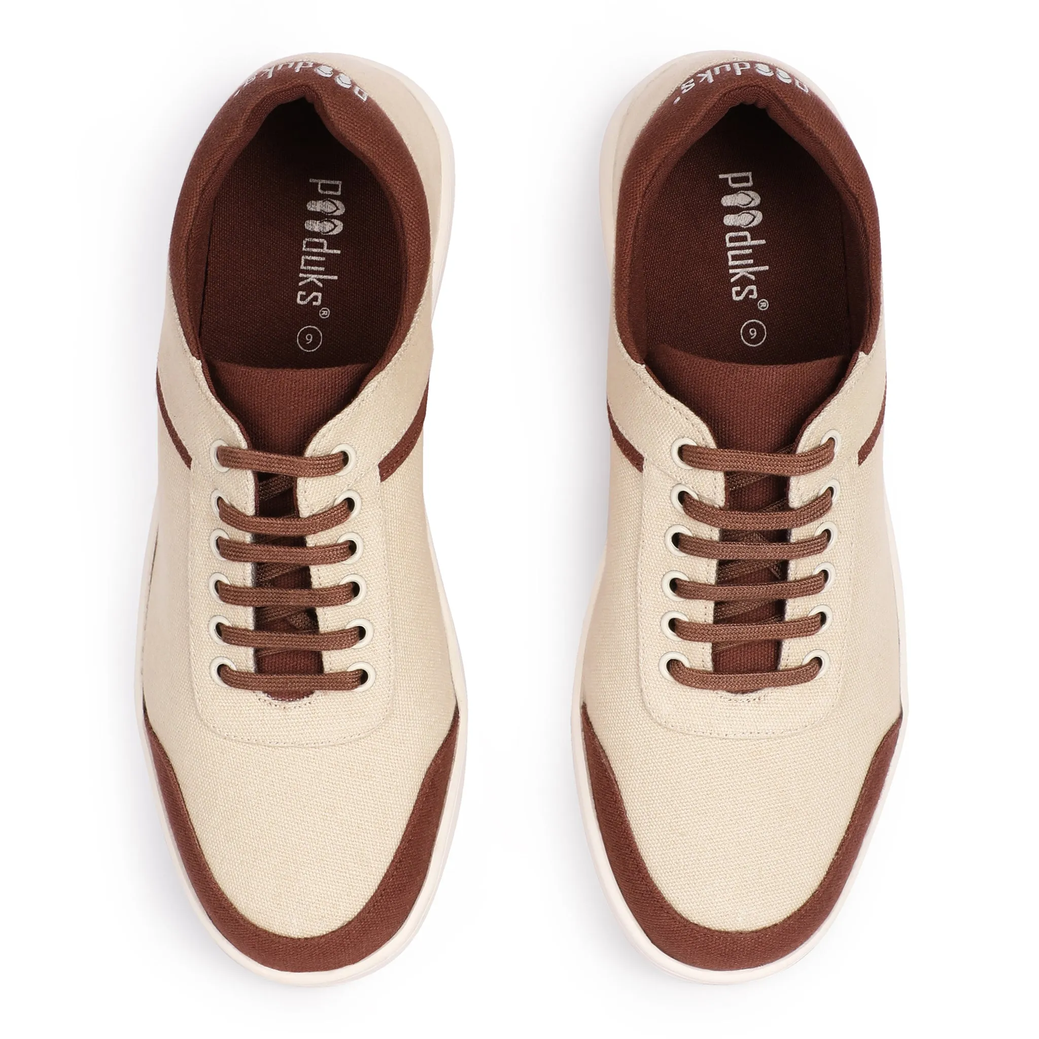 Beige & Brown Unisex Sneakers | Odour Free | Anti Skid | Trendy & Versatile