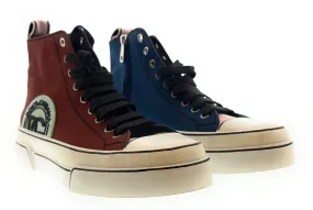 Dolce & Gabbana Men's Colorblock High-Top Sneakers –  Canvas Logo Patch-EU42