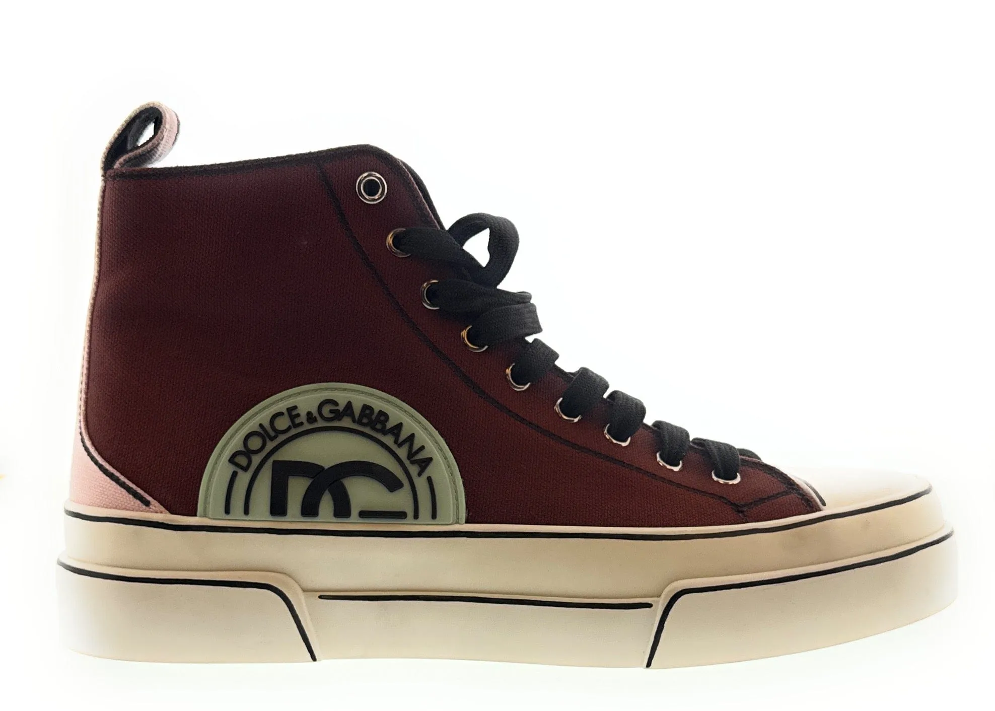 Dolce & Gabbana Men's Colorblock High-Top Sneakers –  Canvas Logo Patch-EU42