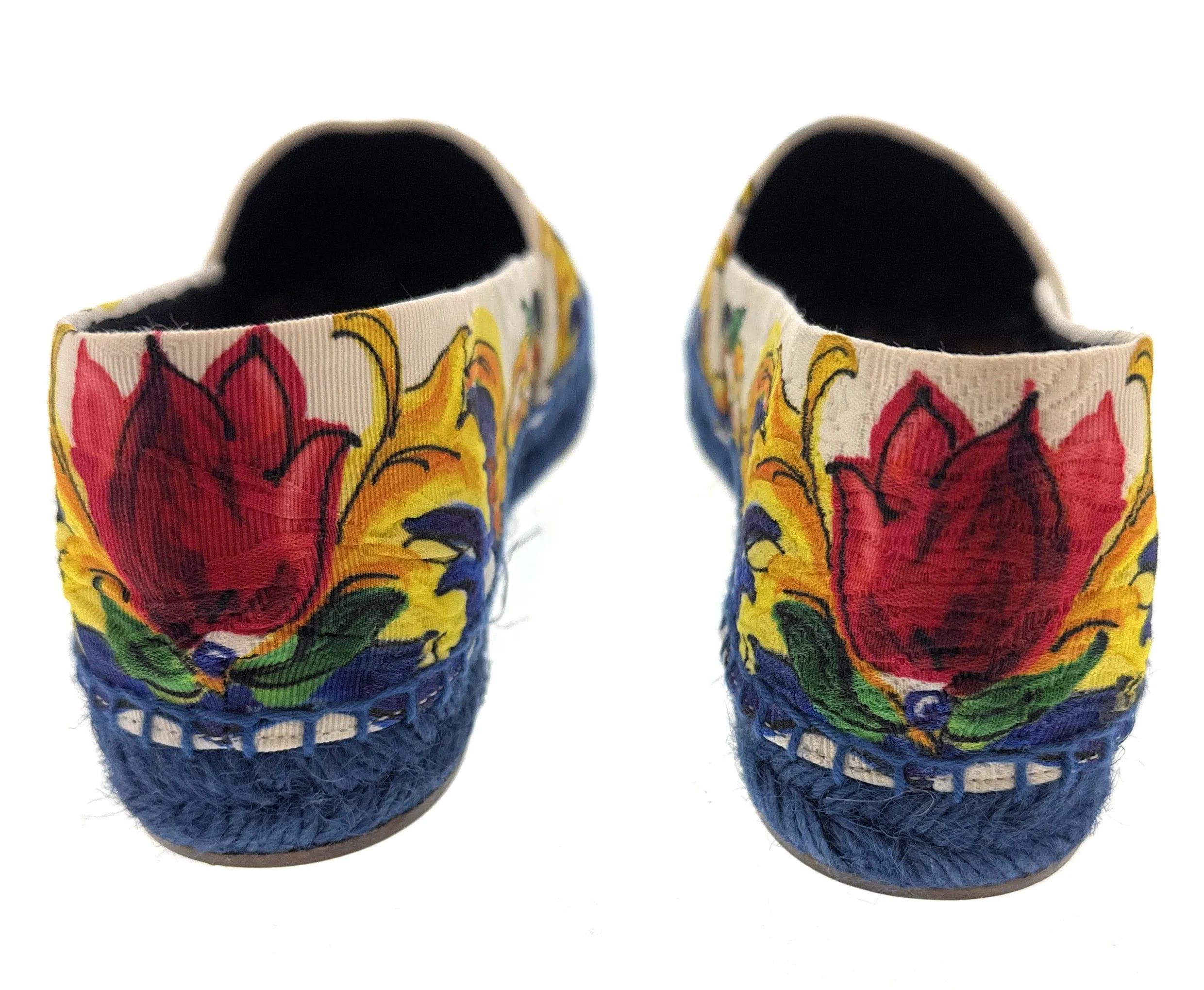 Dolce & Gabbana Multicolor Majolica Print Canvas Espadrille-EU36