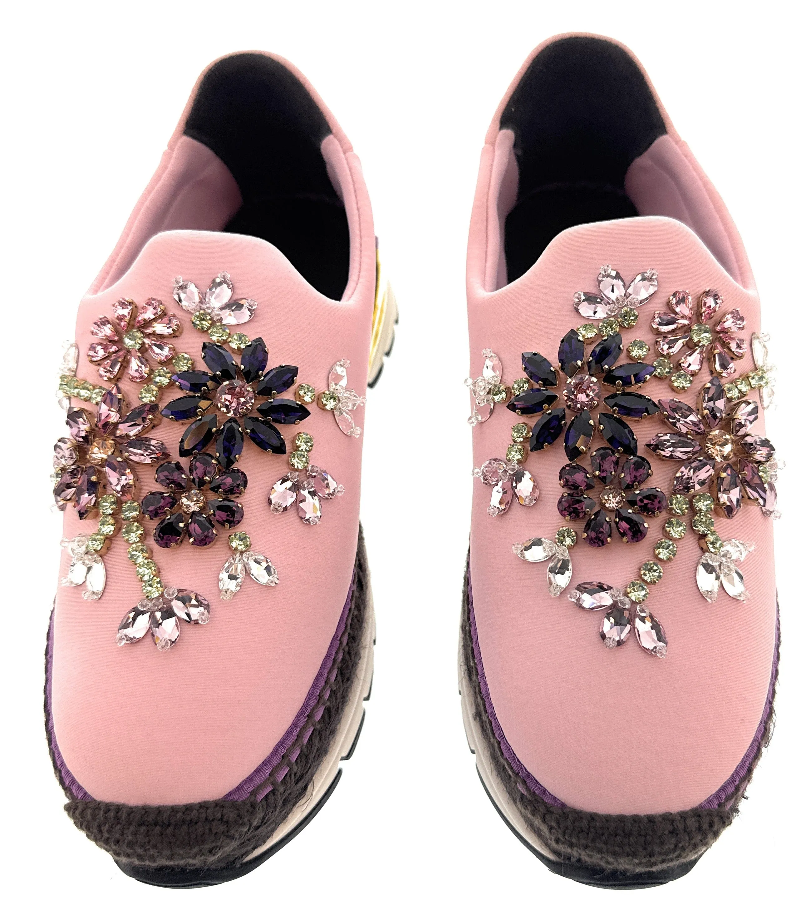 Dolce & Gabbana Pink Chunky Neoprene Bol Sneakers-EU38