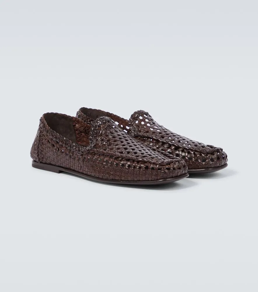Dolce&Gabbana Driver woven leather loafers