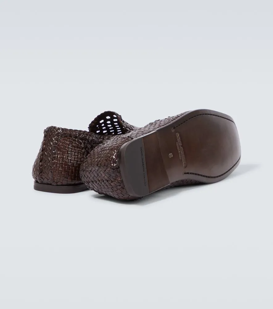 Dolce&Gabbana Driver woven leather loafers