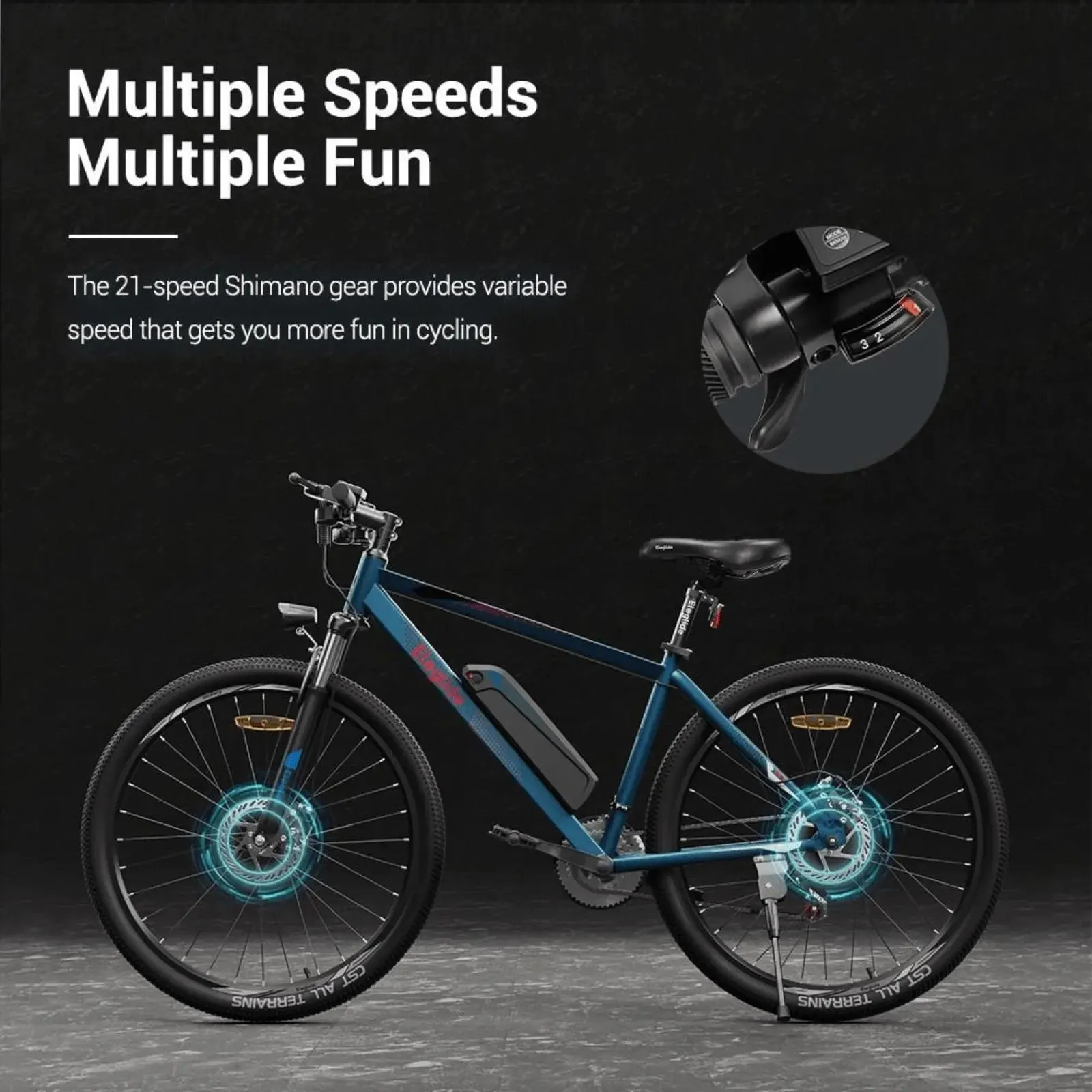 Eleglide M1 Electric Mountain Bike 250W Blue
