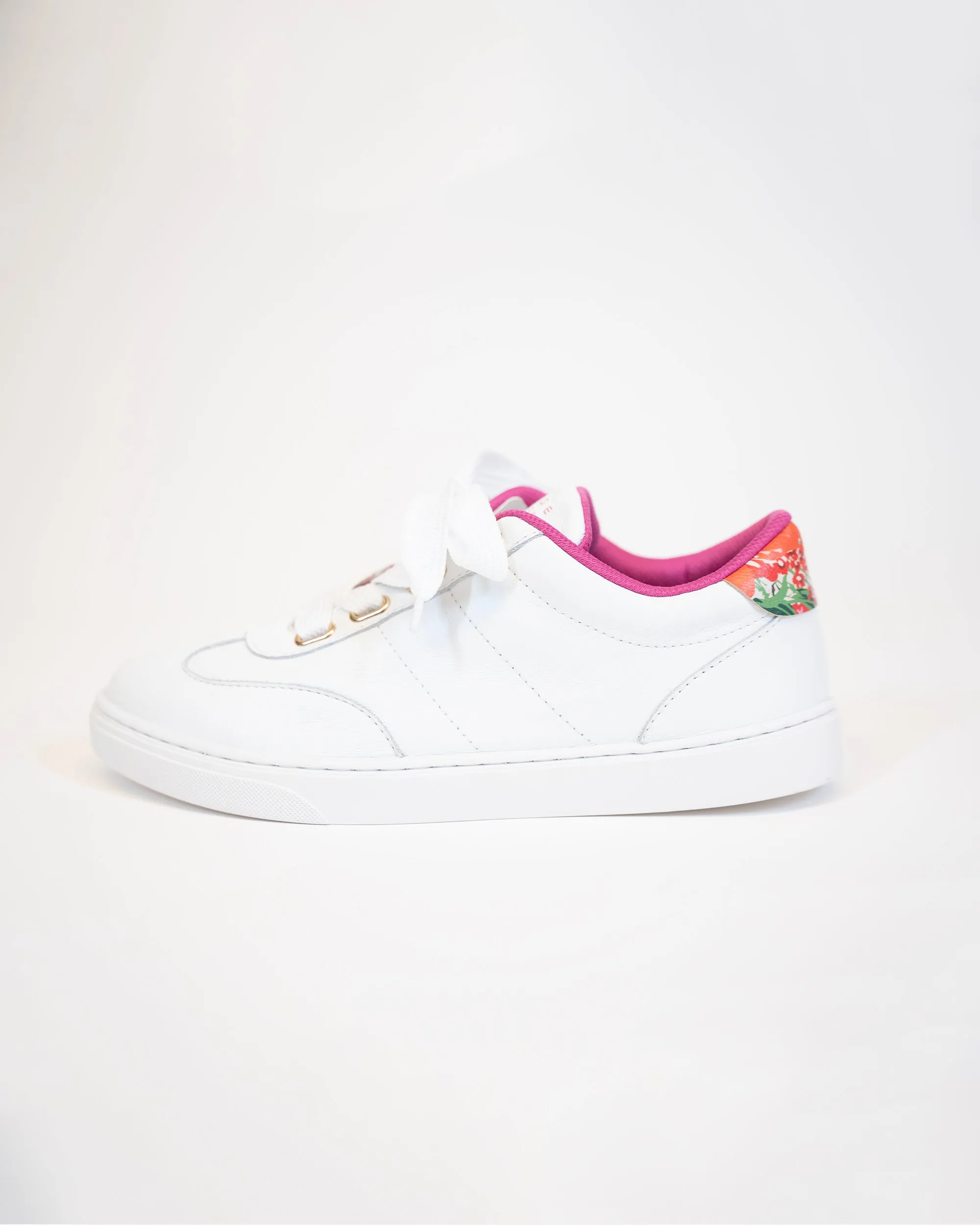Floral Ribbon Lace Up Sneaker