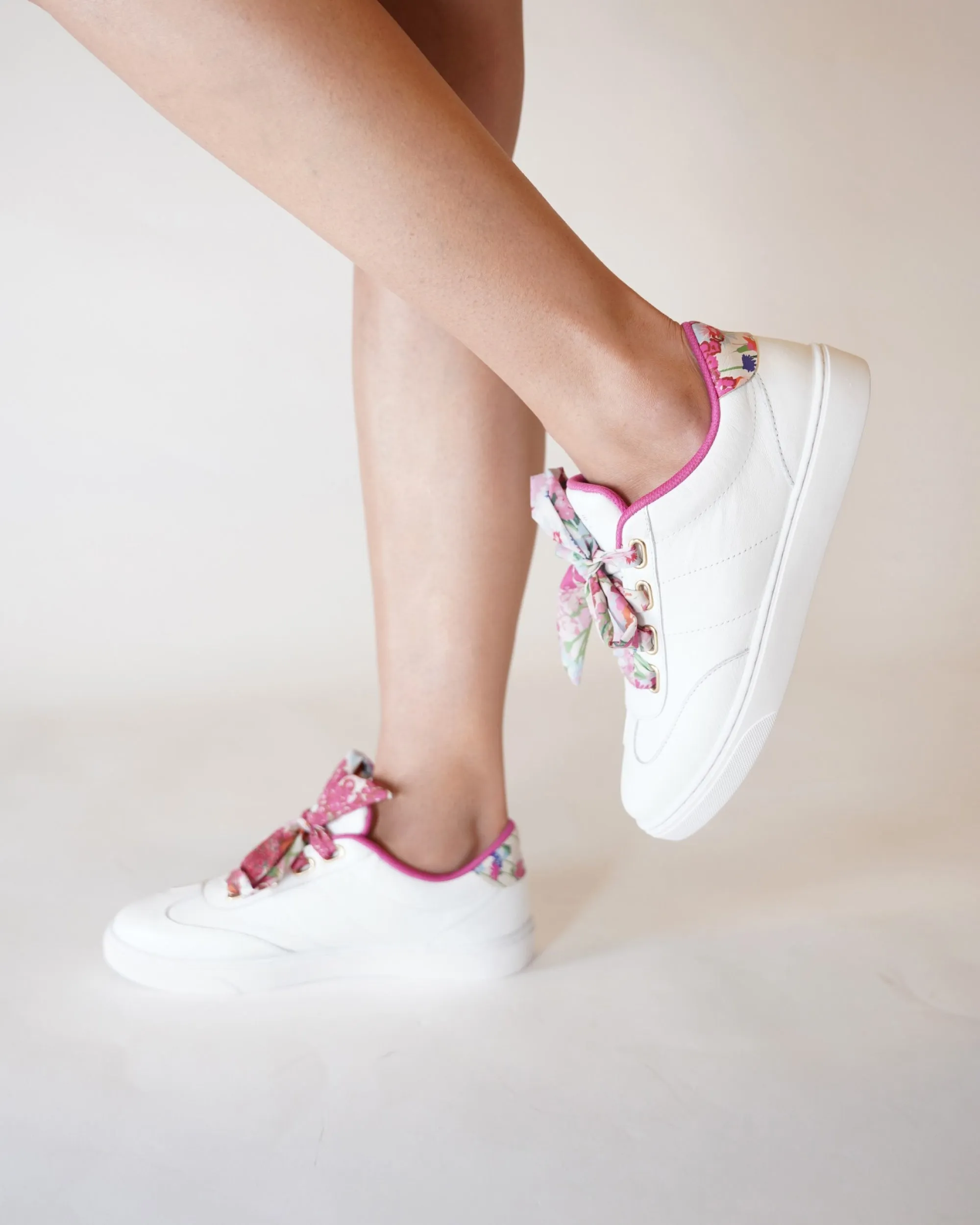Floral Ribbon Lace Up Sneaker