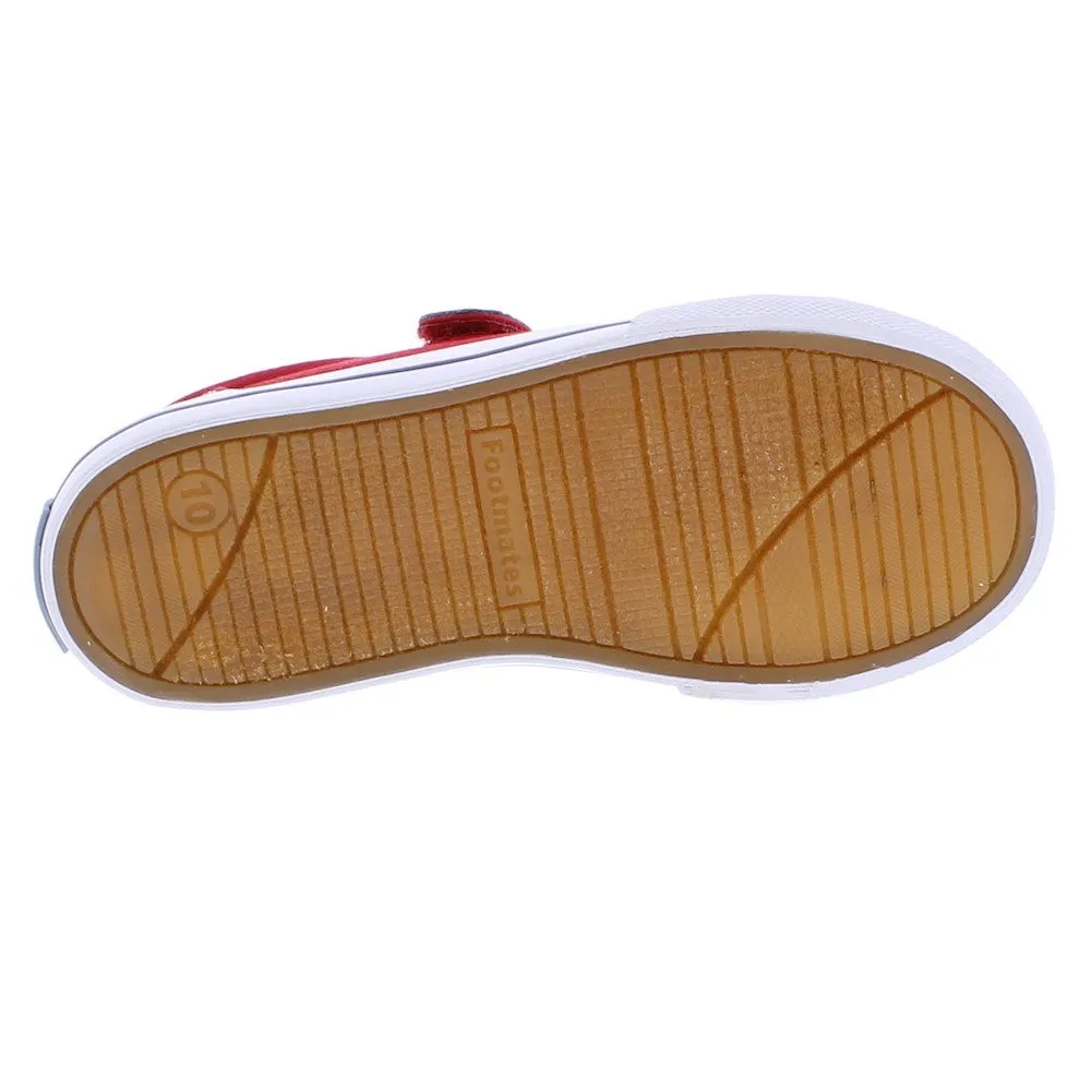 Footmates Kids Shoes - Jordan Vulcanized Canvas with Velcro - Red