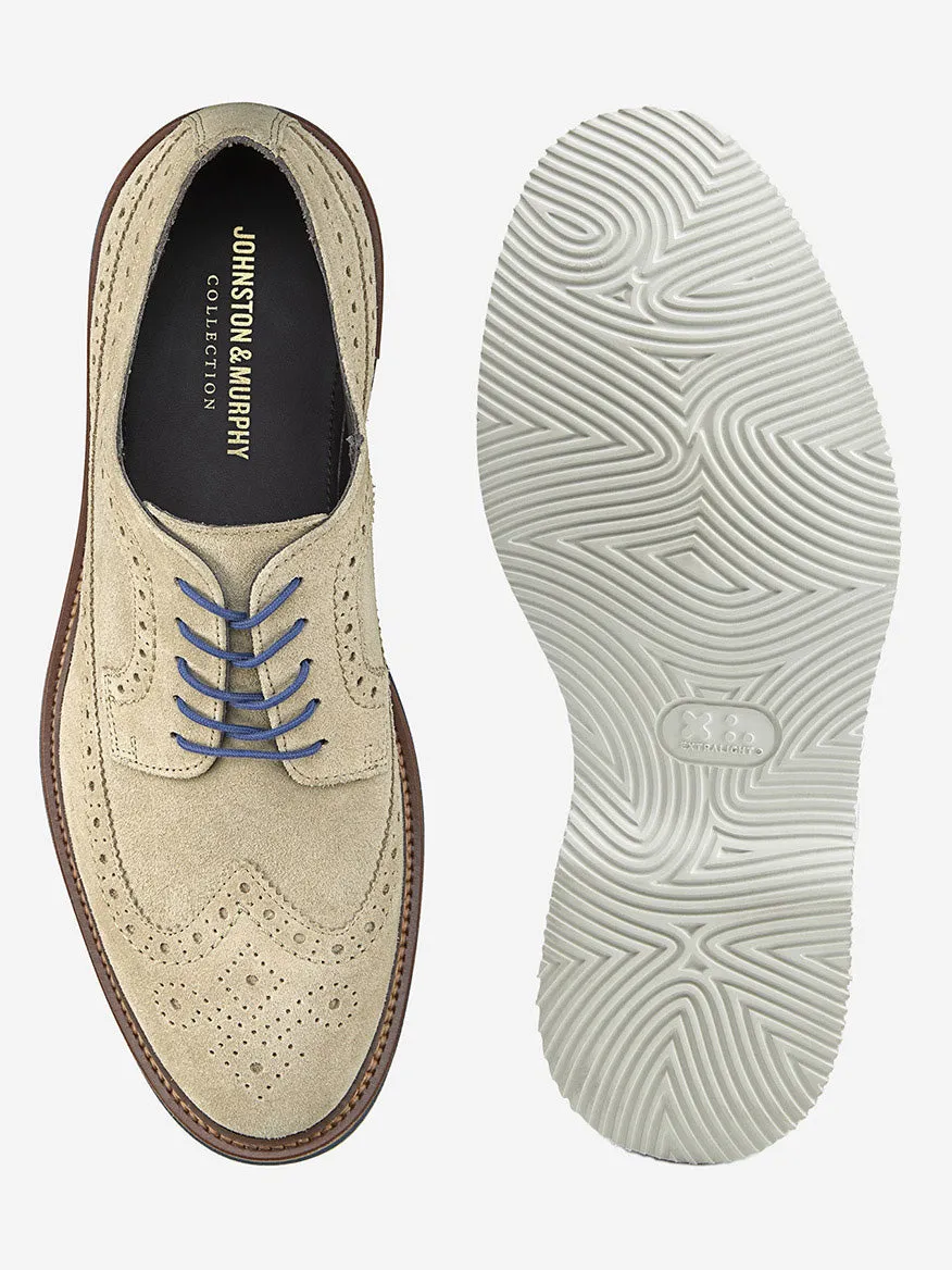 J & M Collection Jenson Longwing in Taupe Italian Suede