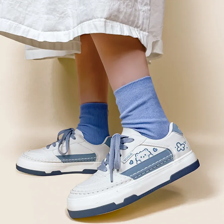 Korean Style Soft Girl Cute Bear Sneakers