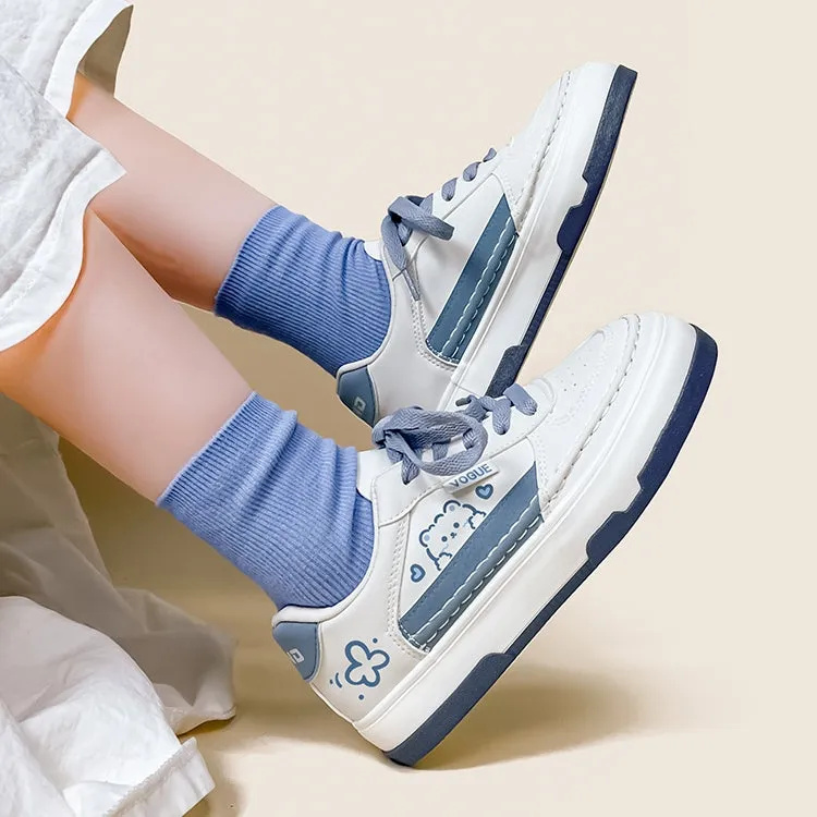 Korean Style Soft Girl Cute Bear Sneakers