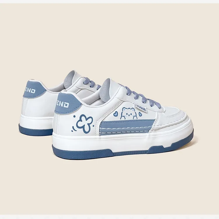 Korean Style Soft Girl Cute Bear Sneakers