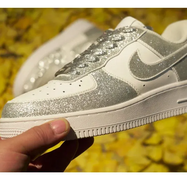 Metallic Silver Custom Air Force 1