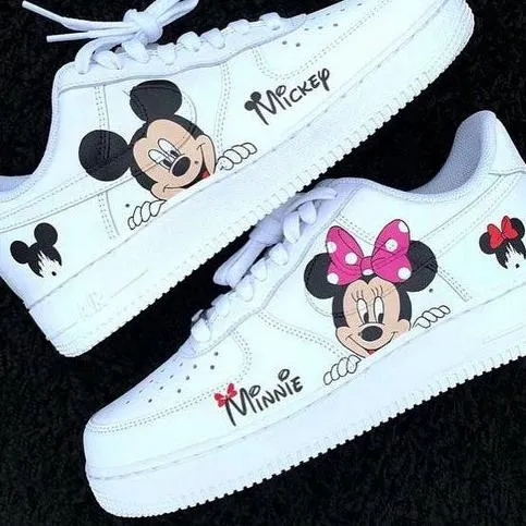 Mickey Mouse Couple Cartoon Custom Air Force 1