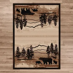Mountain Shadow Bear Area Rugs