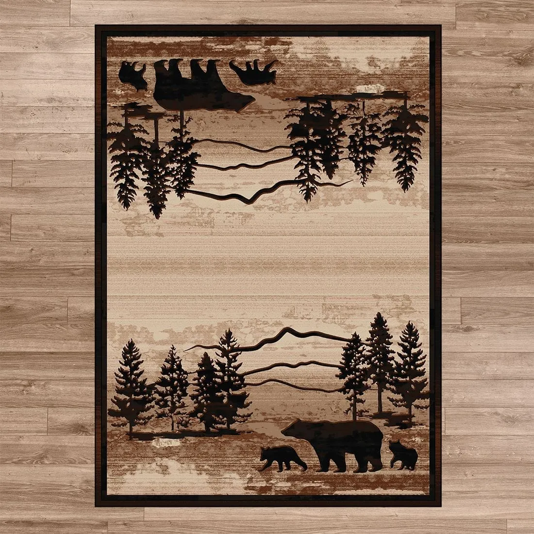 Mountain Shadow Bear Area Rugs