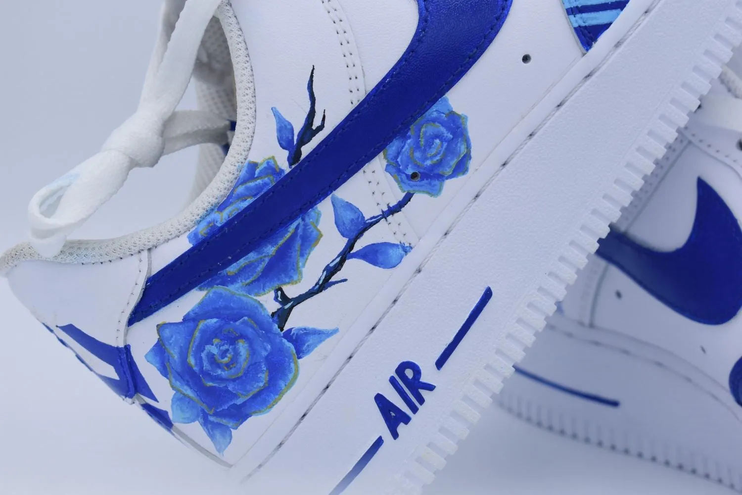 Navy Blue Flowers Custom Air Force 1