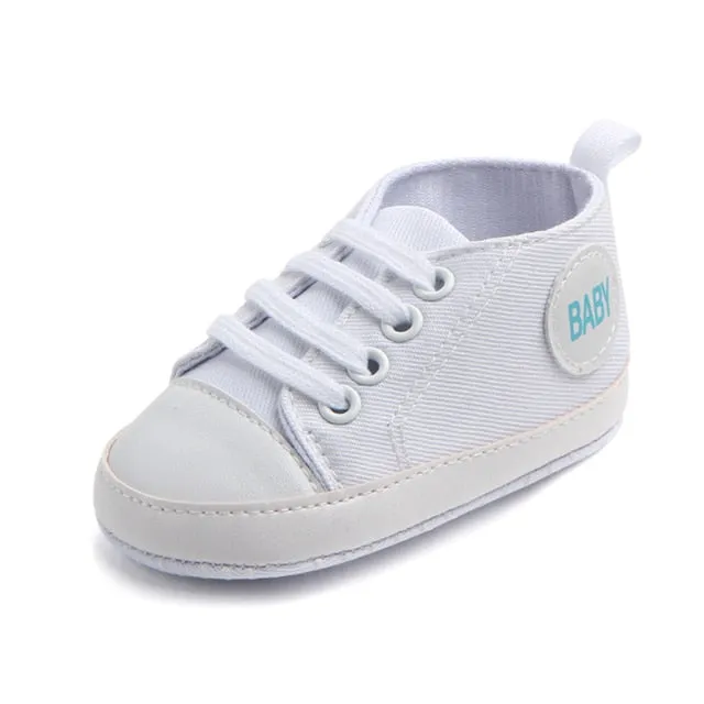 Newborn Sequined Canvas Baby Sneakers Baby Boys /Girls Shoes Baby Toddler Shoes Soft Sole Non-slip Baby Shoes