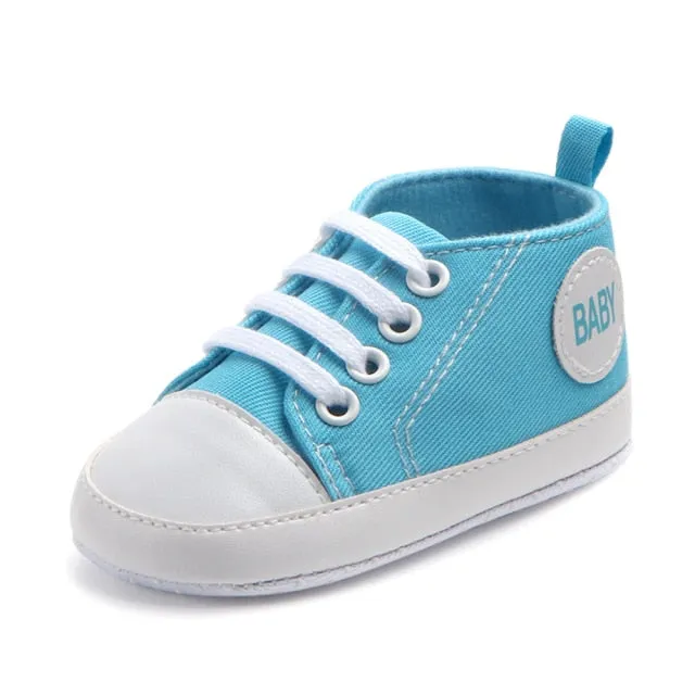 Newborn Sequined Canvas Baby Sneakers Baby Boys /Girls Shoes Baby Toddler Shoes Soft Sole Non-slip Baby Shoes