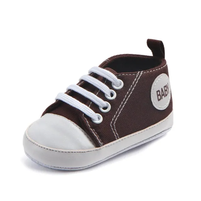 Newborn Sequined Canvas Baby Sneakers Baby Boys /Girls Shoes Baby Toddler Shoes Soft Sole Non-slip Baby Shoes