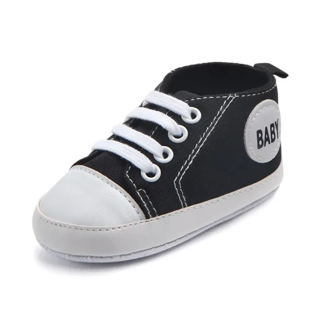 Newborn Sequined Canvas Baby Sneakers Baby Boys /Girls Shoes Baby Toddler Shoes Soft Sole Non-slip Baby Shoes