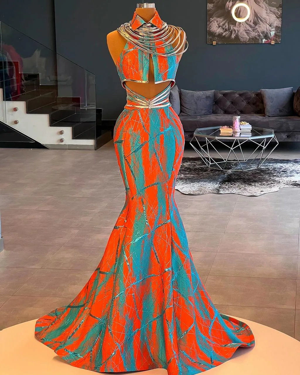 Norah Multicolour Beautiful 2-Piece Evening Dress