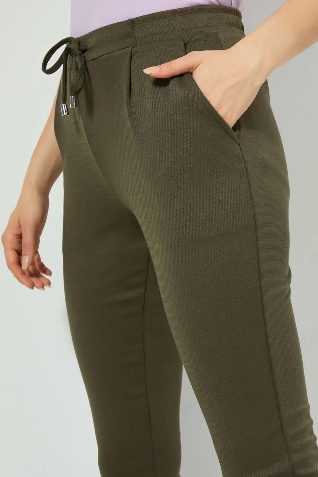 Olive Tapered Fit Trouser