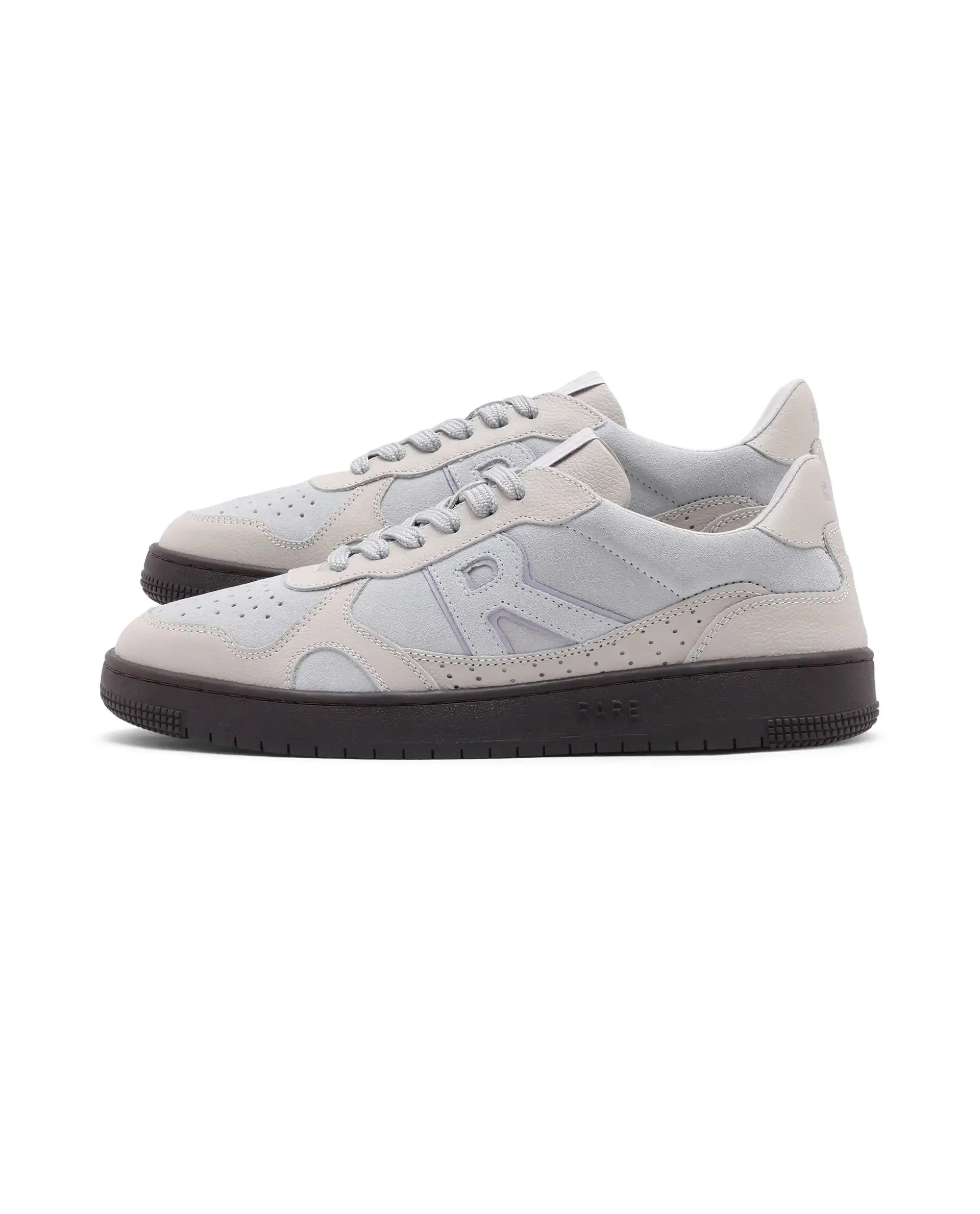 Rare Rabbit Men's Kepler Pro Light Grey Plain Shoes