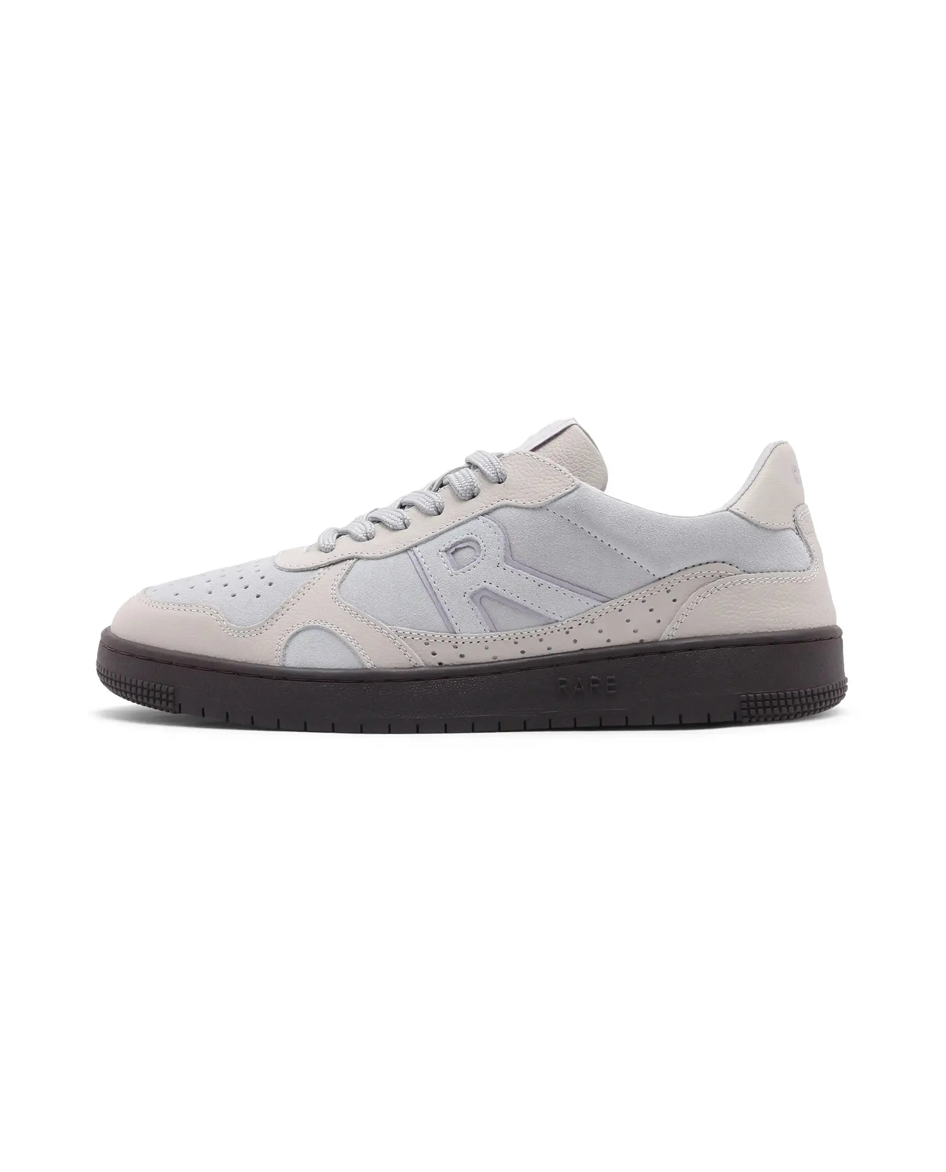 Rare Rabbit Men's Kepler Pro Light Grey Plain Shoes