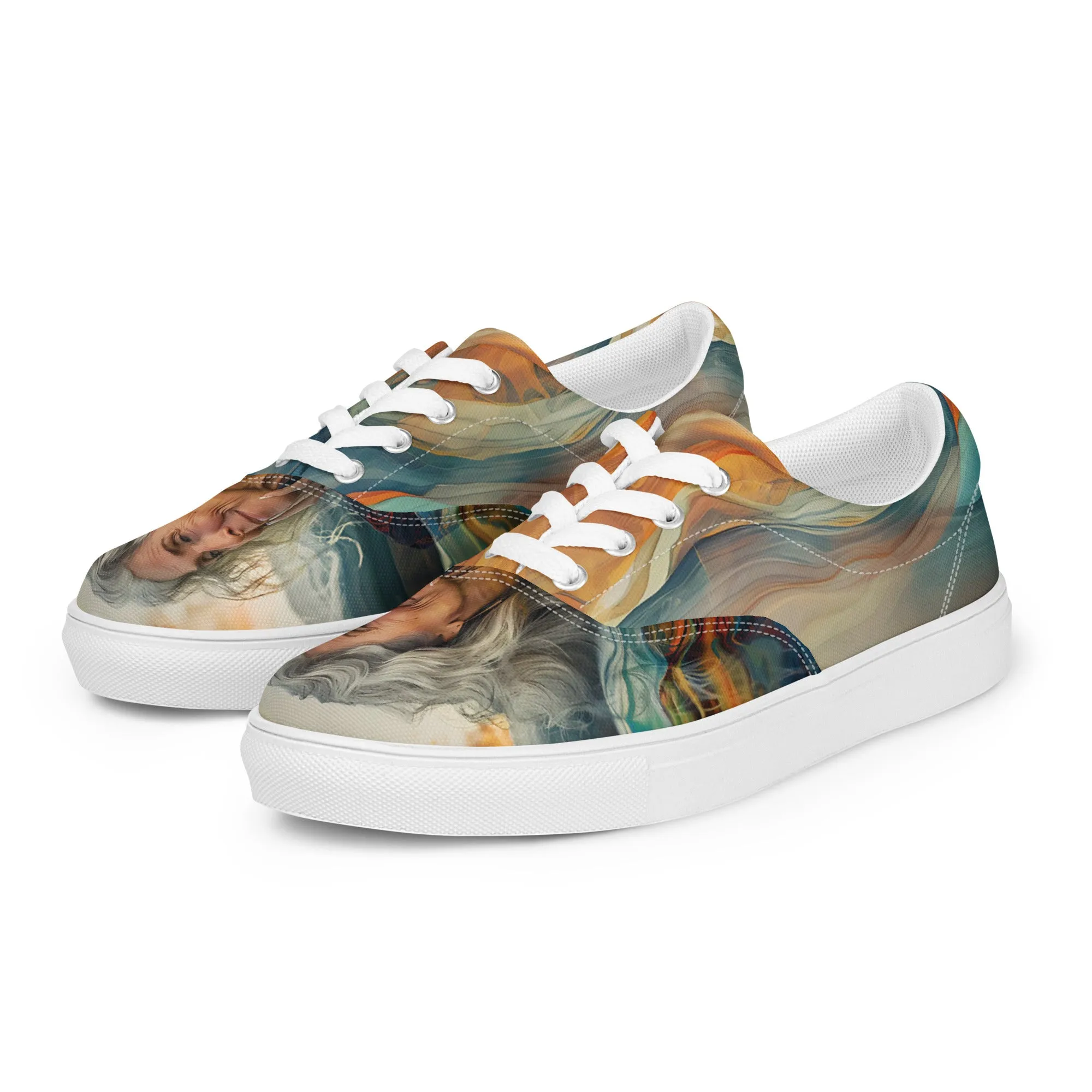 Serenity Within Women’s lace-up canvas shoes