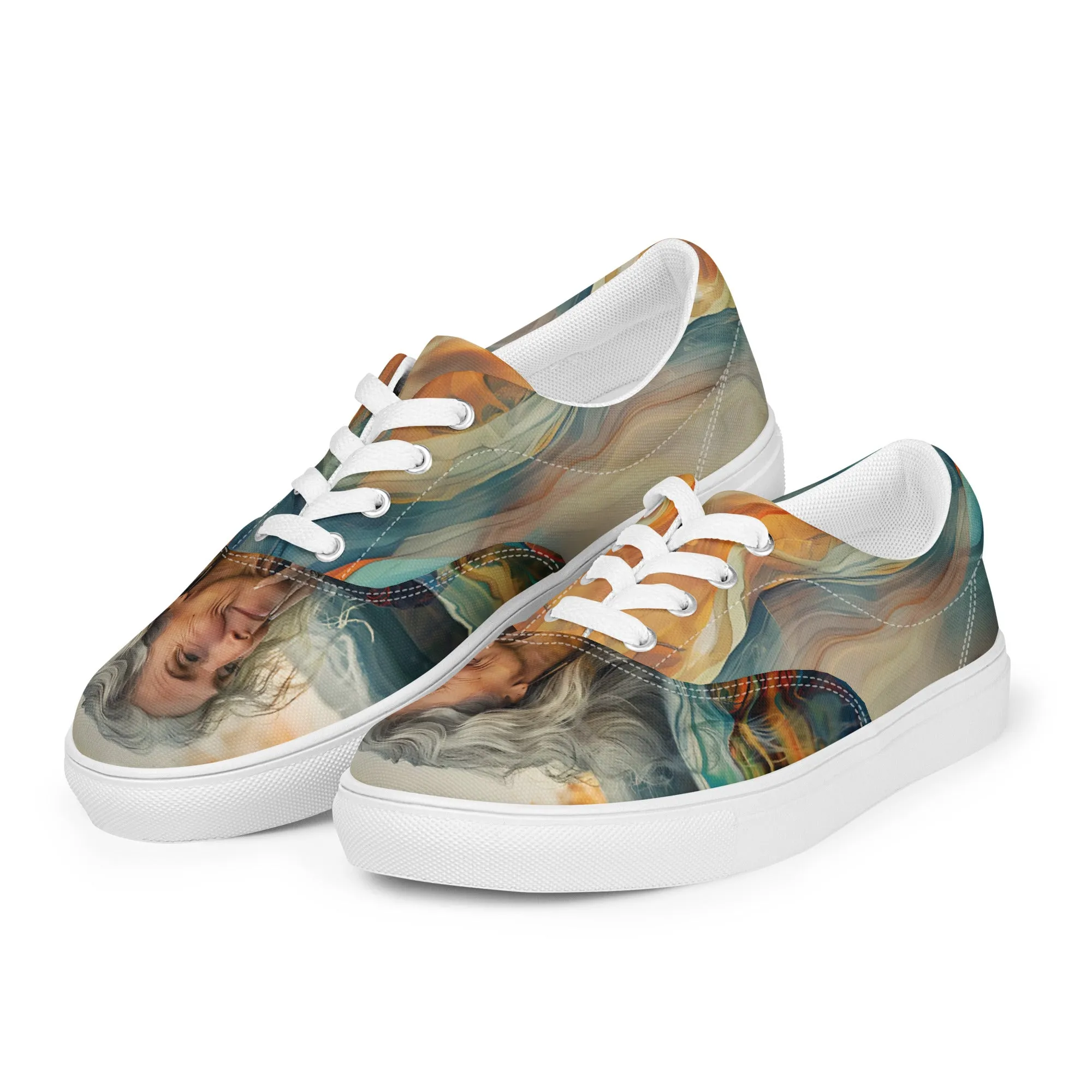 Serenity Within Women’s lace-up canvas shoes