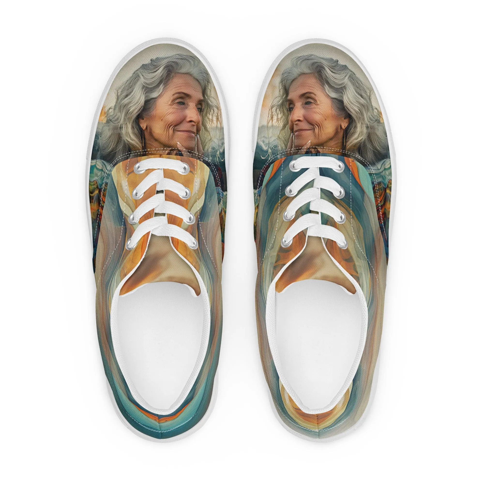 Serenity Within Women’s lace-up canvas shoes