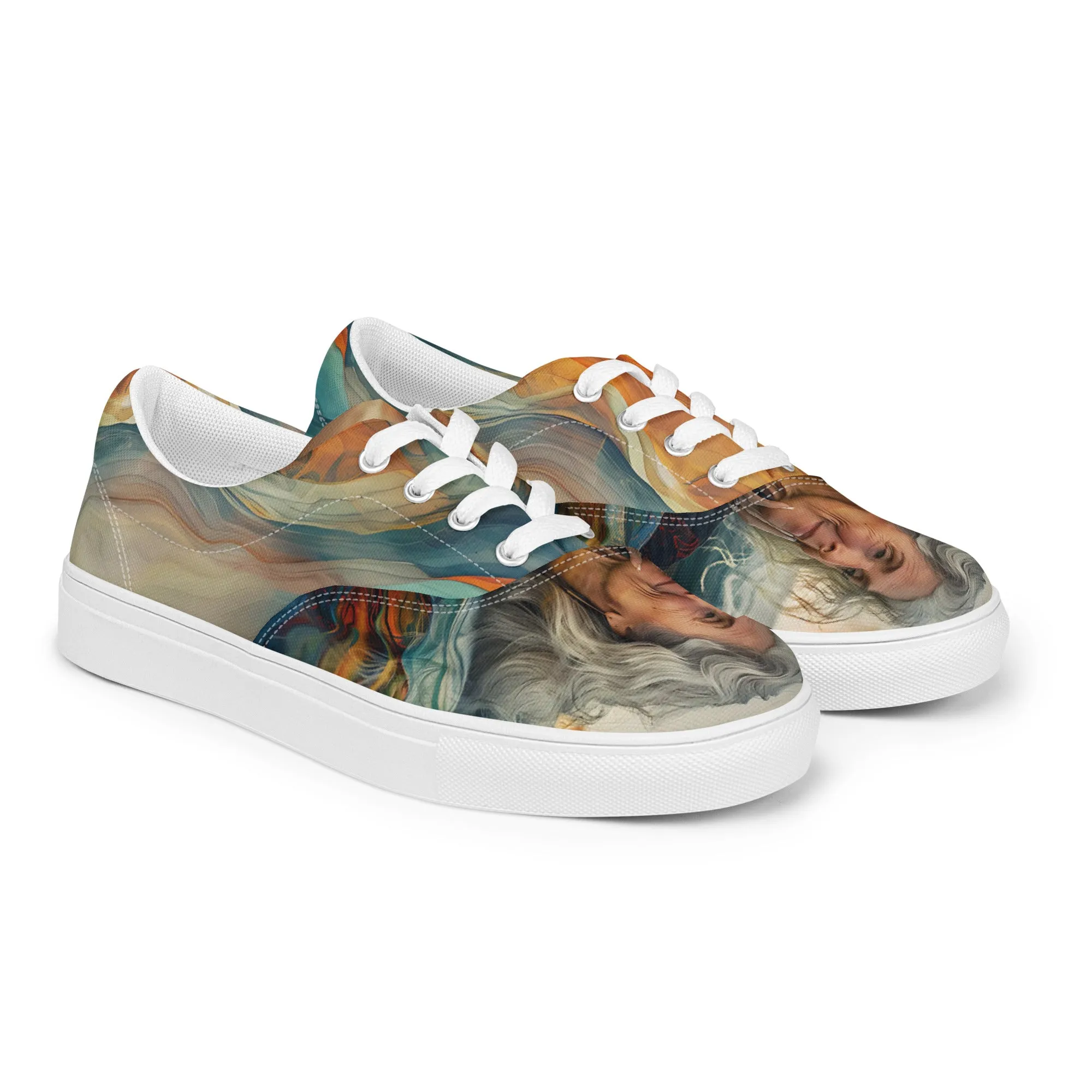 Serenity Within Women’s lace-up canvas shoes