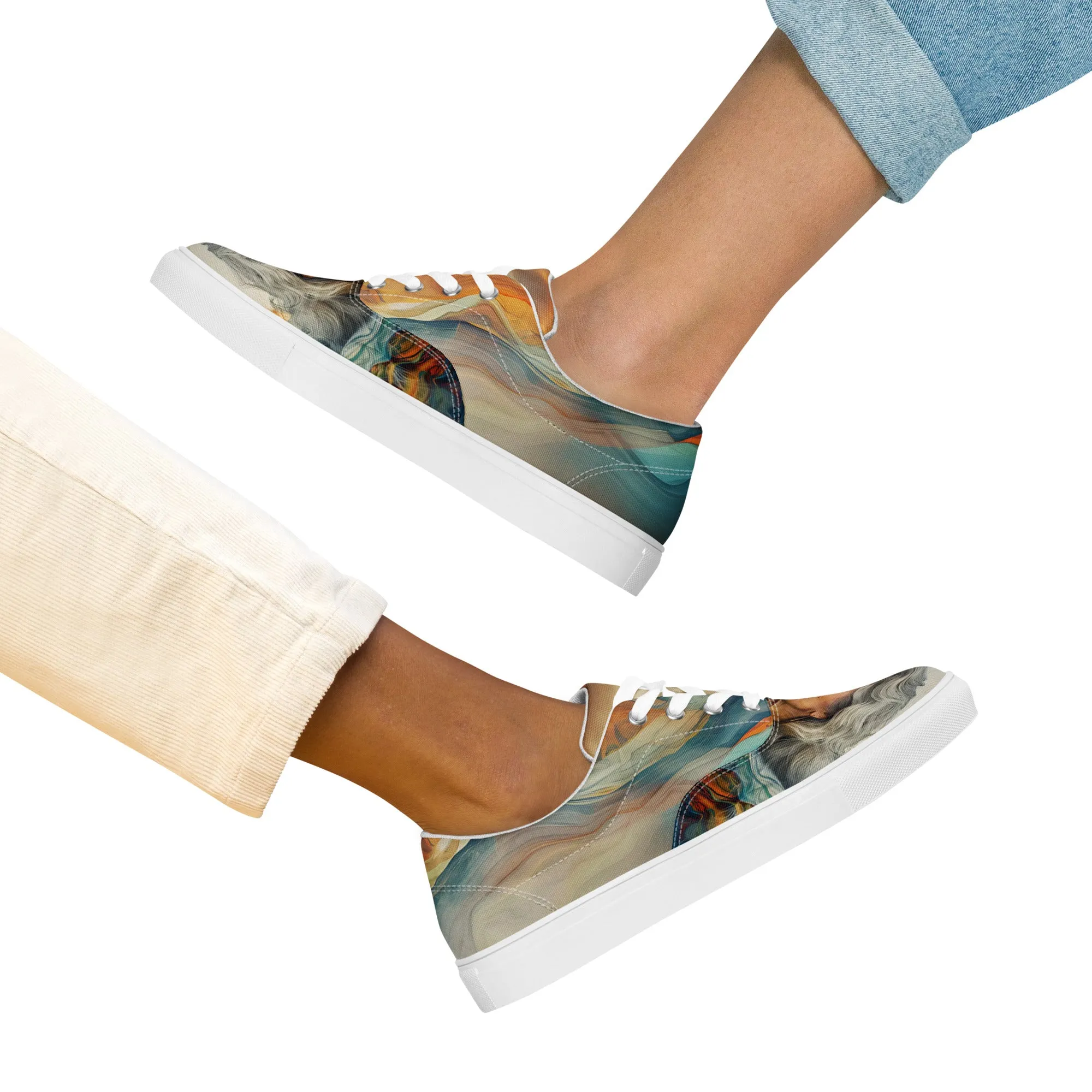 Serenity Within Women’s lace-up canvas shoes