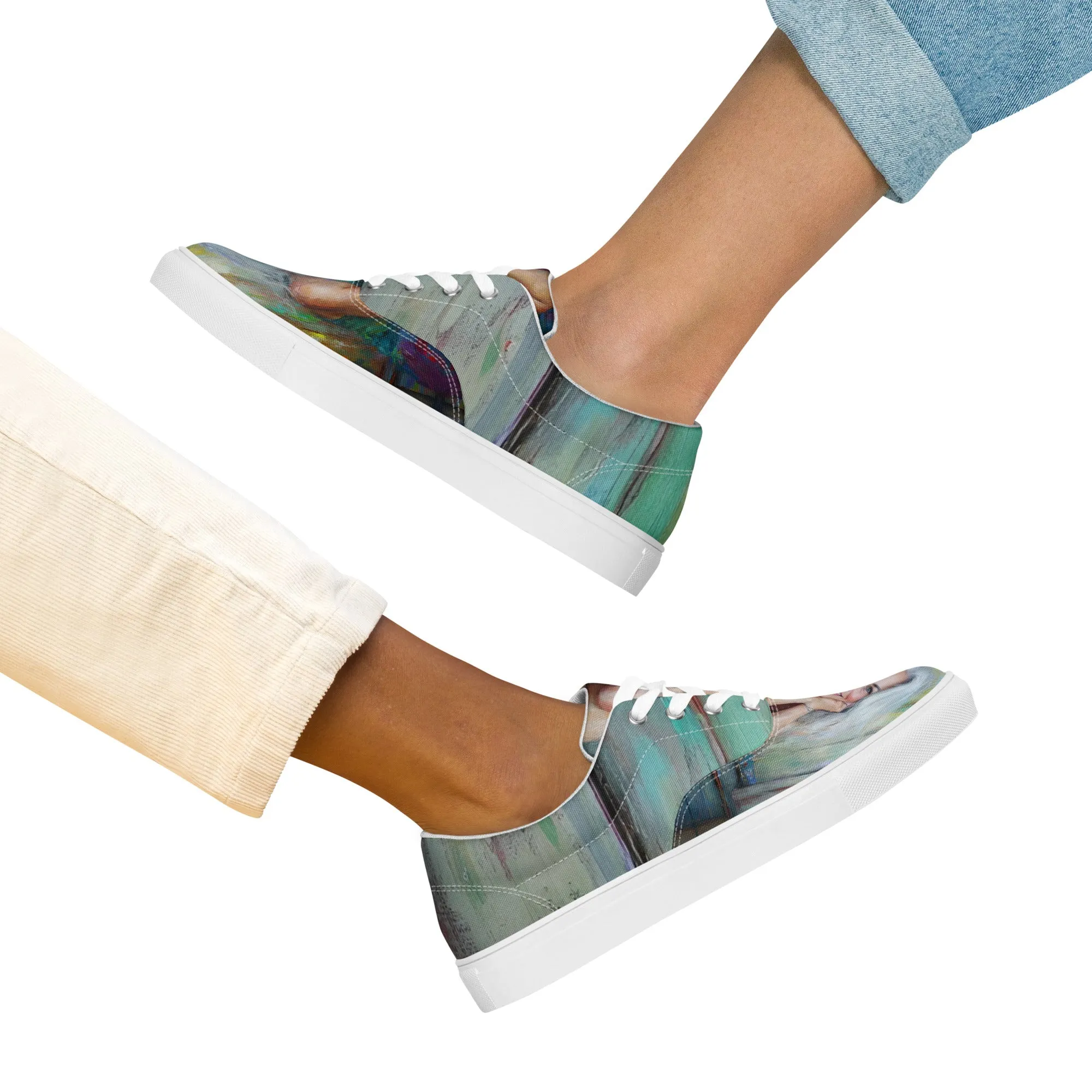 Tired Yet Radiant Women’s lace-up canvas shoes