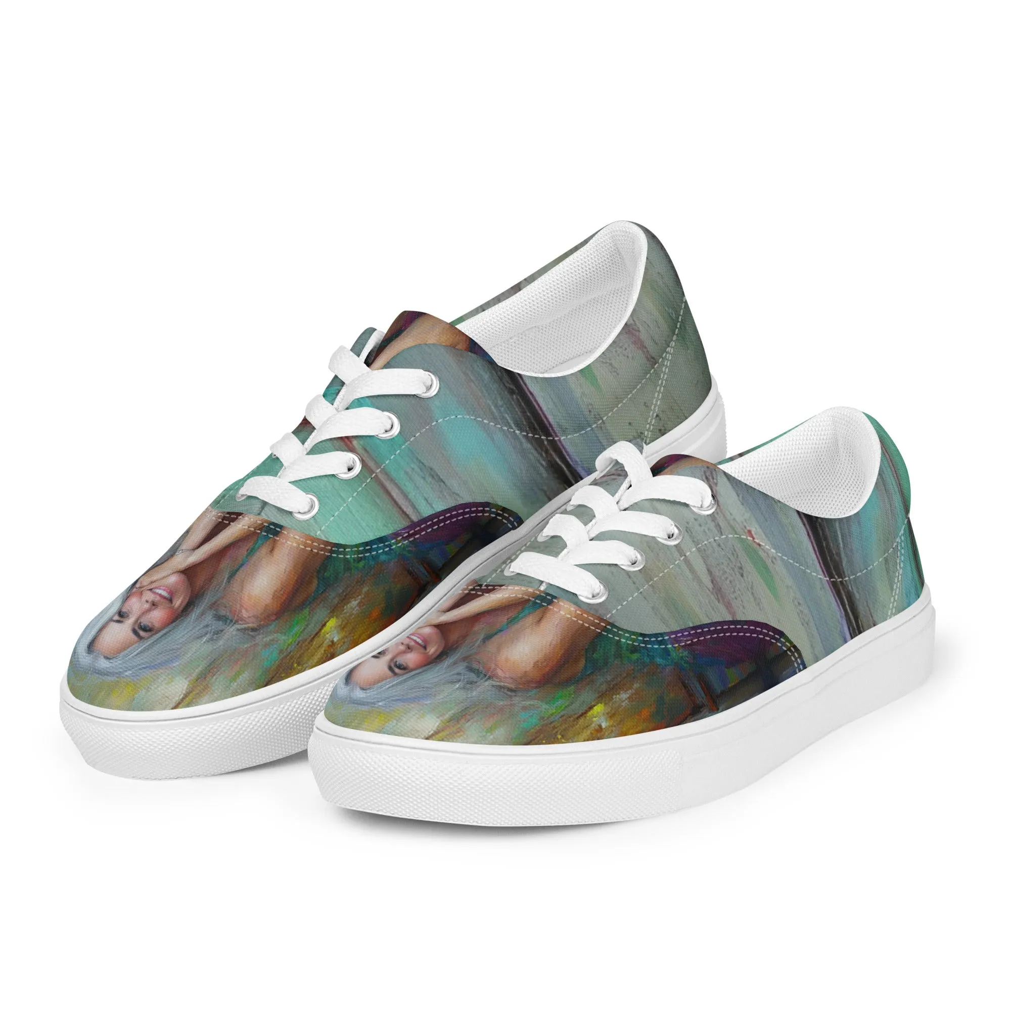 Tired Yet Radiant Women’s lace-up canvas shoes