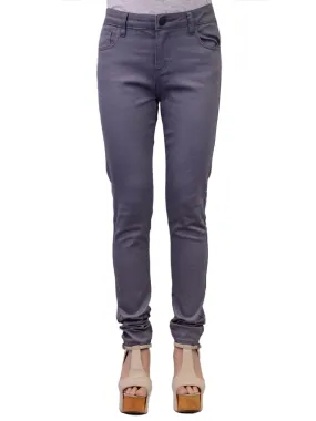 Uniq Urban Trendy Fitted Five Pocket Grey Skinny Jean Casual Pants