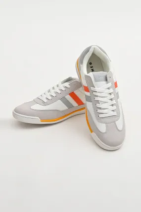 White Striped Sneakers